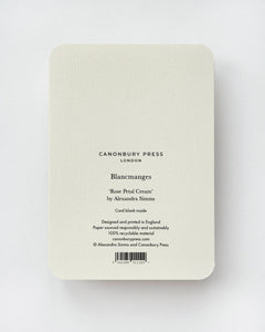 Rose Petal Cream Blancmange Card