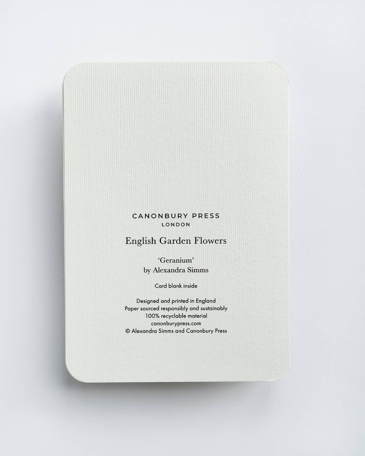 Geranium Card