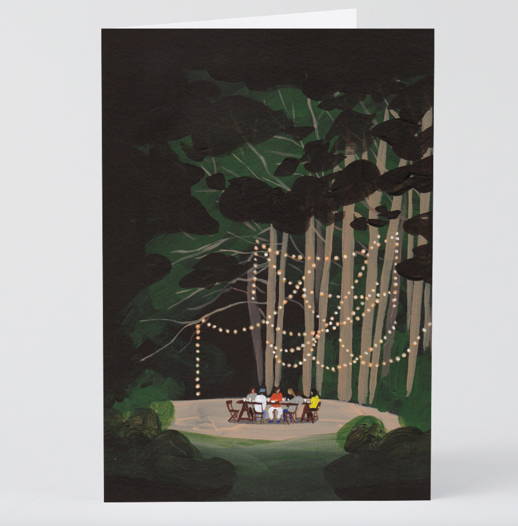 Dinner in the Forest Art Card