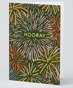 Hooray Fireworks Art Card