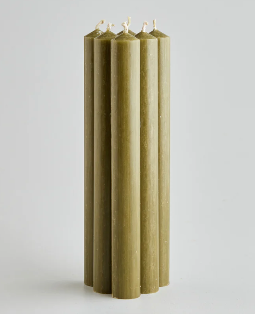 Olive Dinner Candles Gift Pack
