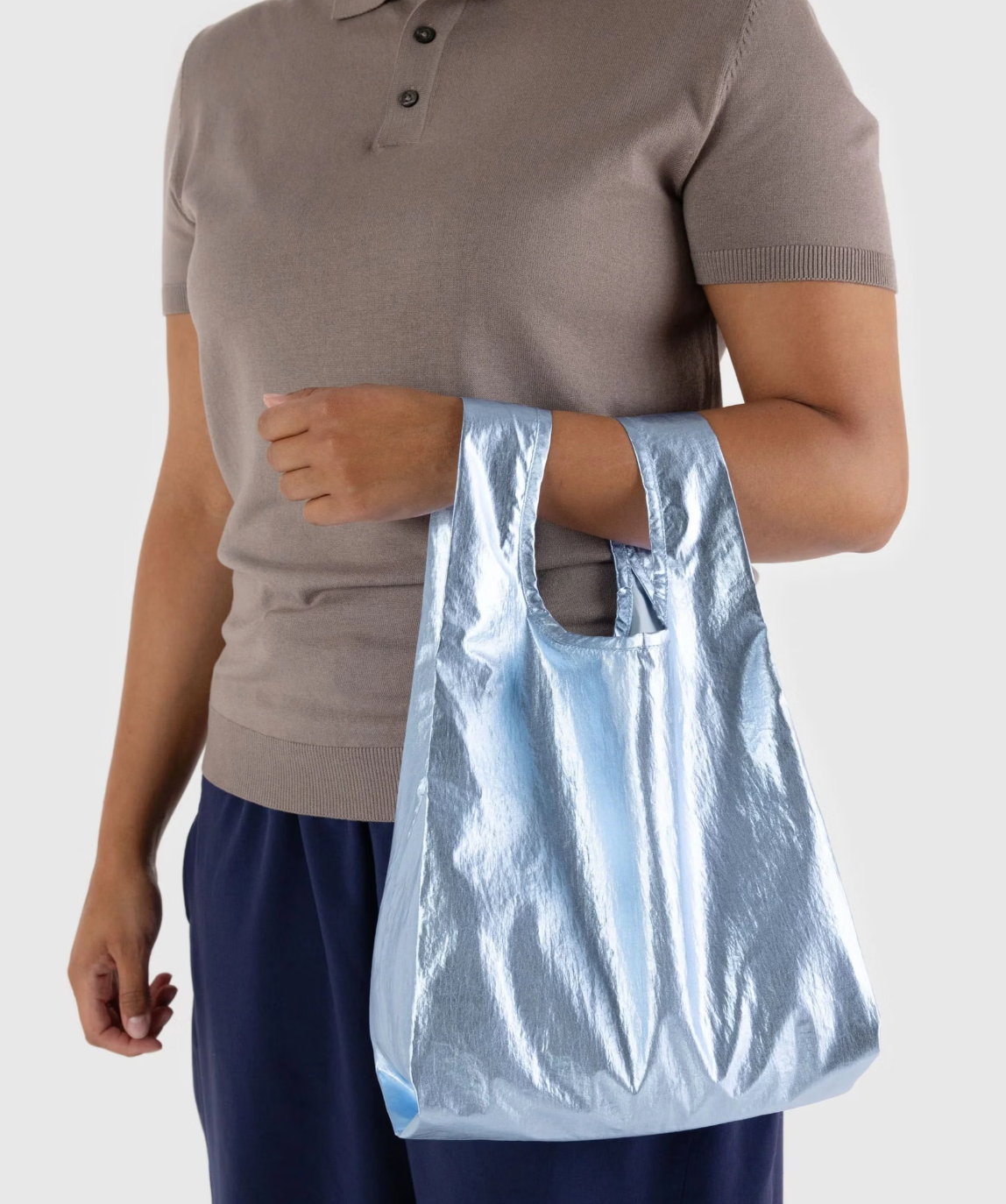 Baby Baggu - Metallic Light Blue