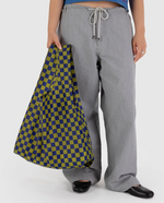 Load image into Gallery viewer, Standard Baggu - Pear Navy Check
