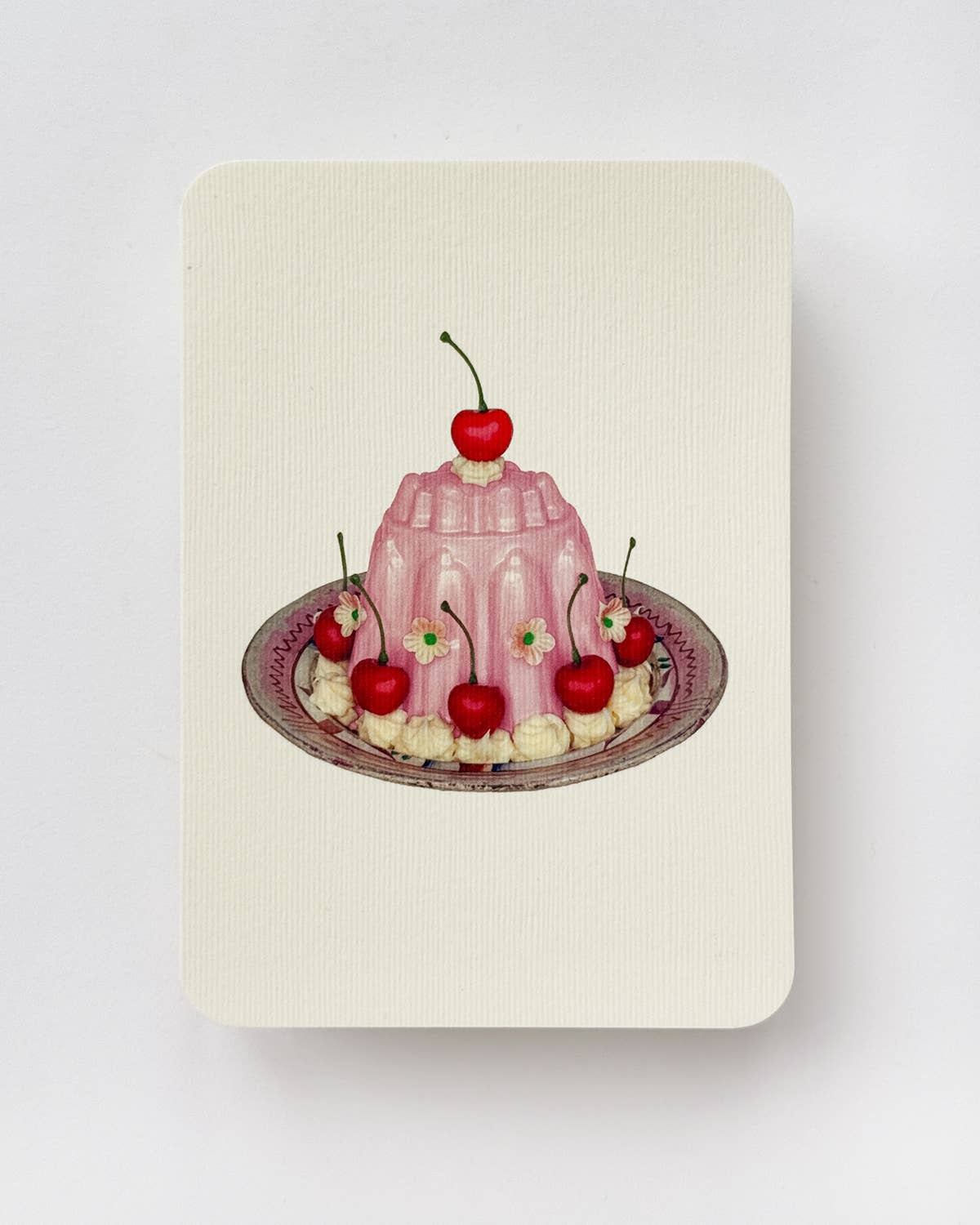 Rose Petal Cream Blancmange Card