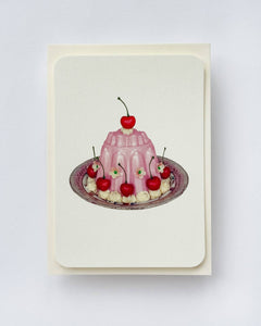 Rose Petal Cream Blancmange Card