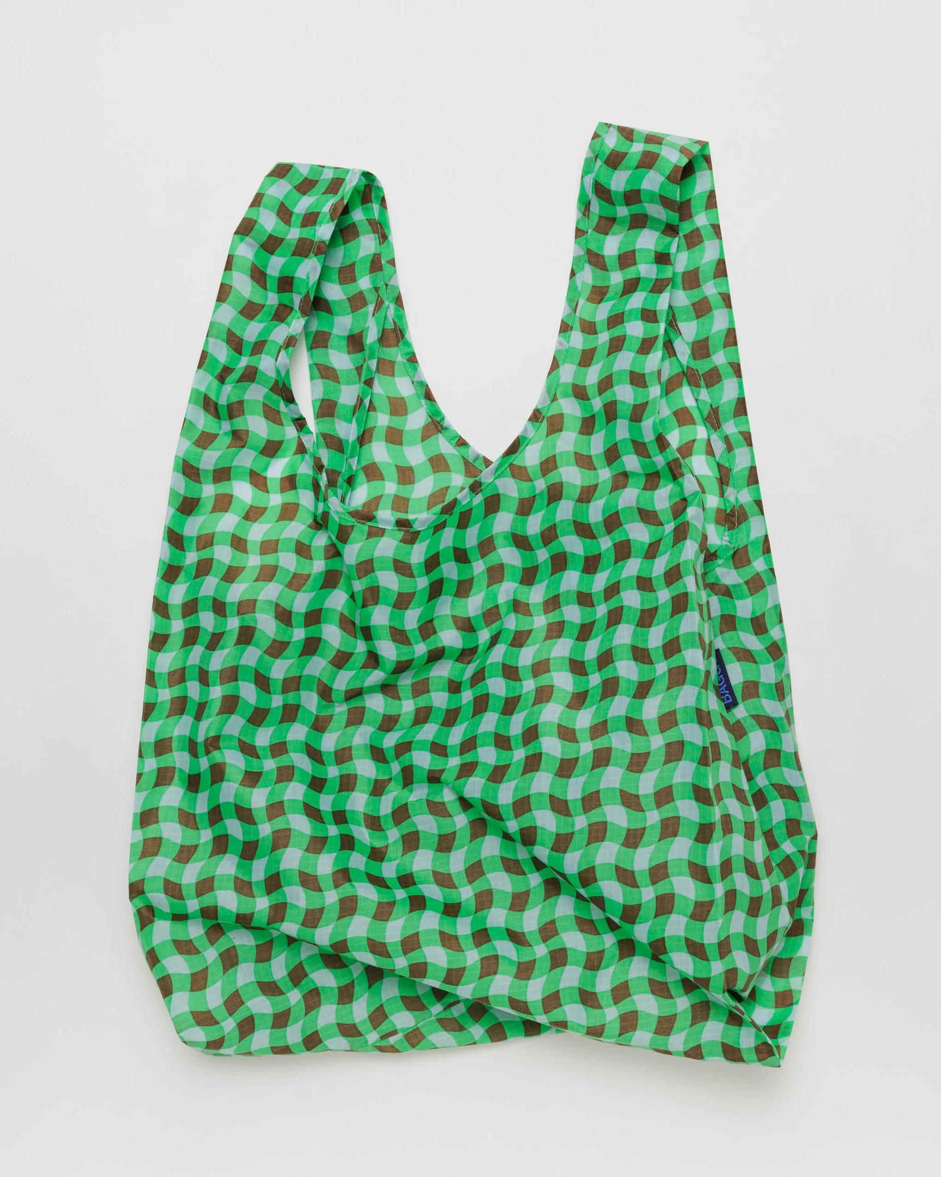 Standard Baggu - Wavy Gingham Green