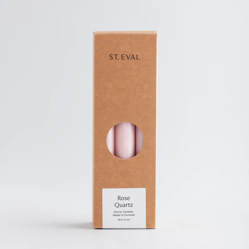 Rose Quartz Dinner Candles Gift Pack